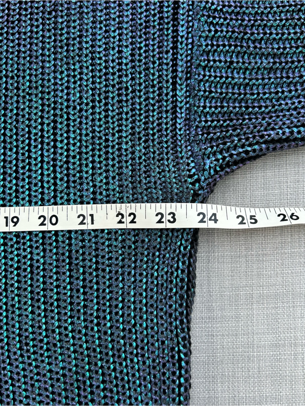 Beach Riot x Revolve Callie Metallic Sweater in Galaxy Shine Iridescent Blue XS - Picture 10 of 15